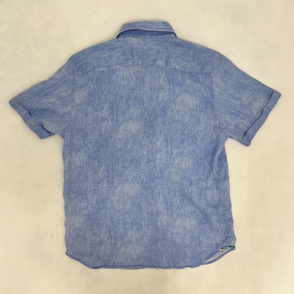 Robert Graham Mens X-Large Button‎ Up Shirt Blue Tailored Fit Short Sleeve - Picture 8 of 11